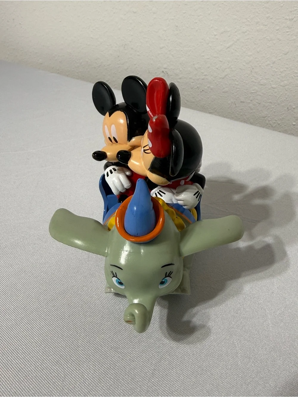 Disney Parks Mickey Minnie Dumbo Ride Pull Back Toy Vehicle Working